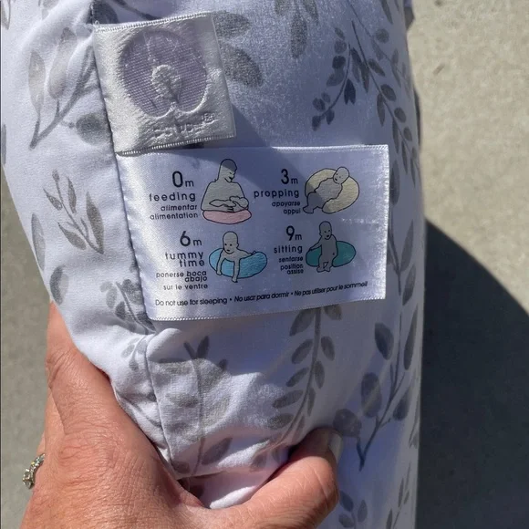 Floral Gray Breastfeeding Pillow - Boppy - Picture 2 of 3